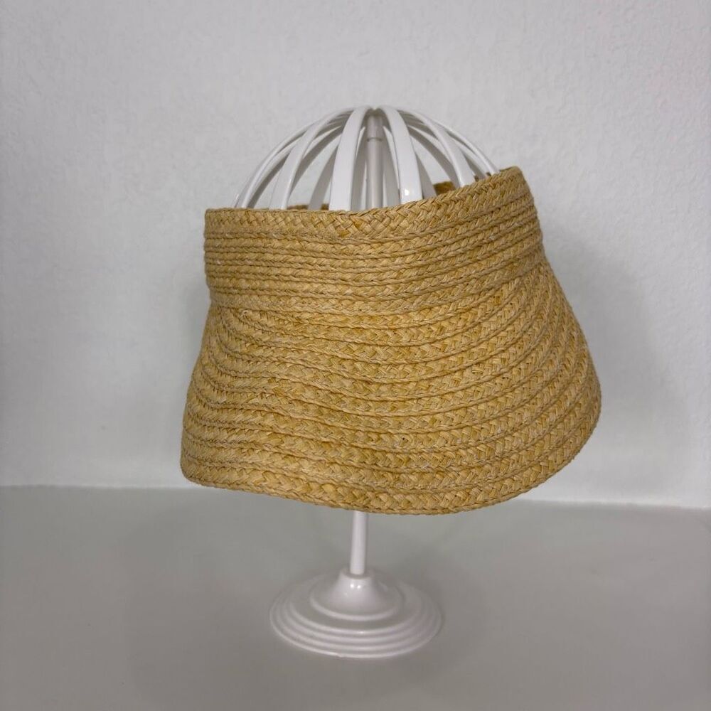 Furtalk‎ Women's Tan Paper Straw Visor Hat
